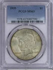 1935 Peace Dollar $1 PCGS MS63