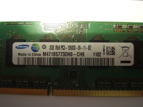 4GB 2x2GB SAMSUNG DDR3 1333MHz Laptop RAM PC3-10600S 204Pin SODIMM M471B5773DH0 - Picture 3 of 3