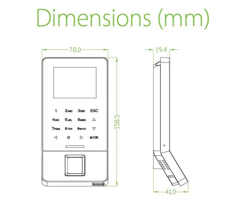 ZKSoftware F28 Fingerprint Time Clock And Access Controller System With TCP/IP - Picture 8 of 12