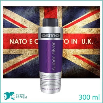Shampoo antigiallo intenso capelli grigi o decolorati OSMO SUPERSILVER 300 ml