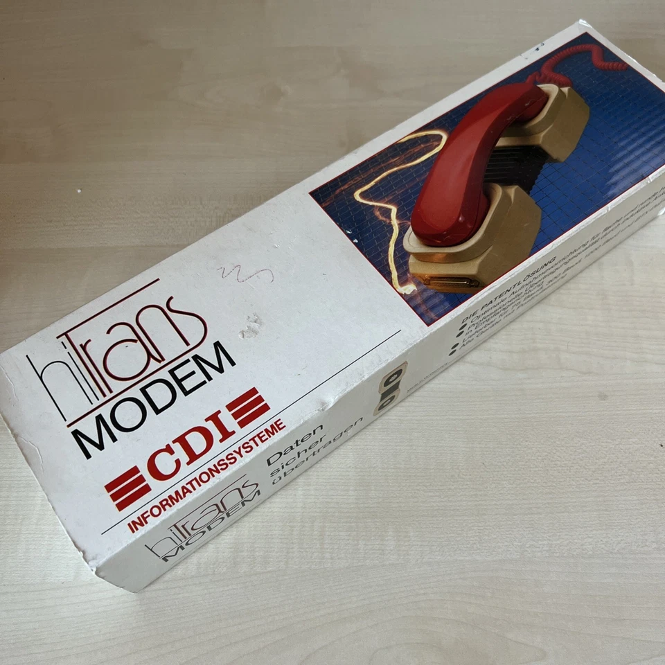 Akustikkoppler-Modem hitrans CDI von 1985 für Liebhaber und Requisite in OVP - Bild 3 von 4