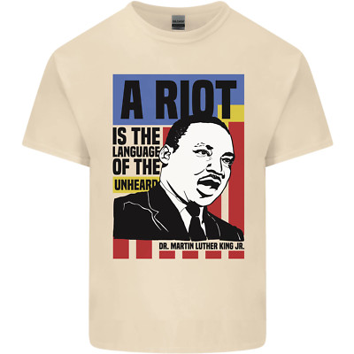 A Riot Martin Luther King Schwarz Leben Matter Herren Baumwolle Maglietta T Top