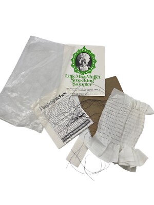 Vintage Little Miss Muffet Smocking Sampler Used 1975 As Seen