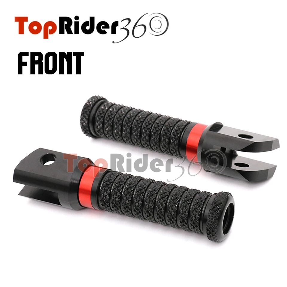 Red RRING Front Foot Pegs For Honda CBR1000RR CBR600RR ABS NC700 S/X CBR1100XX - Image 2 of 4