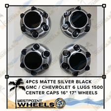 2000 - 2010 Chevy1500 Truck Van 16 17 6lug Silver Black Wheel Center Caps New