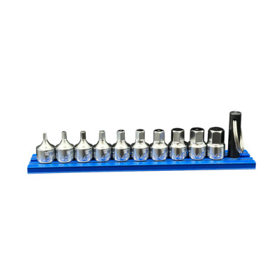 VIM Tools 10 Piece 1/4 Inch Drive Stubby Hex Metric Driver Set with Magrail