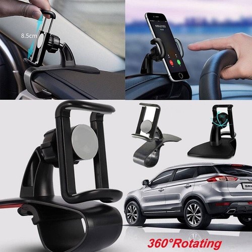 Dashboard Mount Car Phone Holder HUD Stand 360° Rotation For Smartphone GPS - Picture 2 of 12