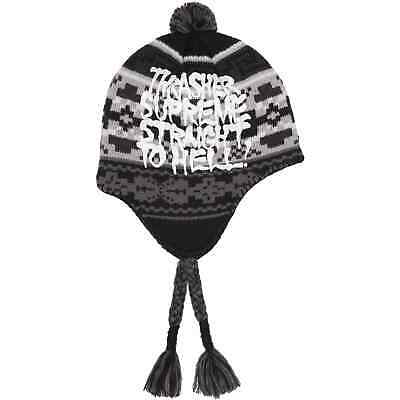 Supreme x Thrasher Earflap Beanie Black Brown Red 3colors Supreme x Thrasher Earflap Beanie Black Brown Red 3colors