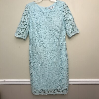 Ladies Sandra Darren Dress, Size 10, Blue lace, Beautiful, Elegant | eBay