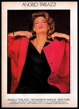 1982 Angelo Tarlazzi French Clothing Designer Pink Jacket Vintage PRINT AD 1980s