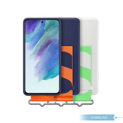 Original Samsung Official Galaxy S21 FE 5G Silicone Cover with Strap (EF-GG990)