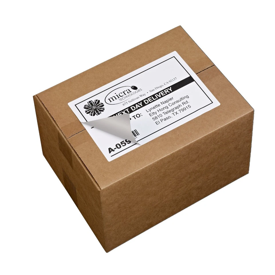 200-20000 8.5x5.5 Shipping Mailing Labels Half Sheet Self Adhesive for Laser ink - Image 3 of 4