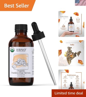 Organic Frankincense Oil 4 fl oz - Versatile Essential Oil for Wellness & Beauty