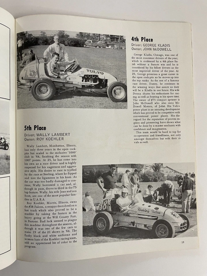 SCARCE U.A.R.A UARA United Auto Racing Assn Year Book 1965 2nd Edition + BONUS — 第 3/4 张图片