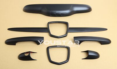 Fiat 500 595 695 Abarth US Spec Matte Black Combo Badge Cover Trim