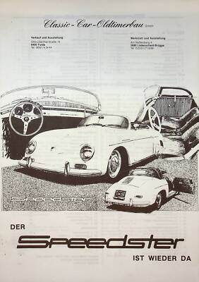 245286) Classic Car Janßen - Porsche 356 Speedster - Prospekt 198?