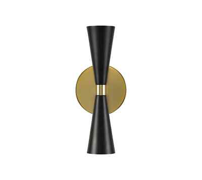 KALCO 310422BVB -  Milo Vintage Brass LED Wall Black - (2) LED 3W G9