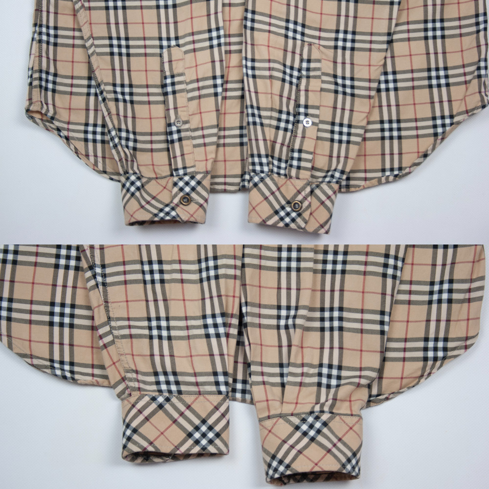Burberry 00S Logo Nova Check Plaid Longsleeve Shirt Vintage image 9