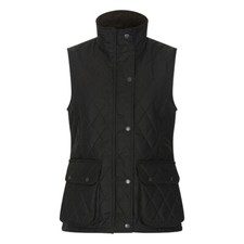 Walker & And Hawkes Ladies Haxby Wax Diamond Quilted Gilet Olive Women's Country