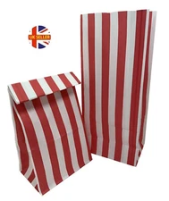 Red Pick and Mix Bags Birthday Party Candy Stripe Large Paper Penny Sweet Bag