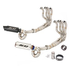 Full Exhaust System Link Pipe With Muffler Tips For Kawasaki Ninja ZX-6R ZX636