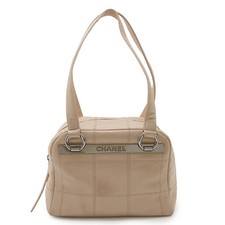 Chanel Choco Bar Caviar 2Way Bag Women Beige One Size