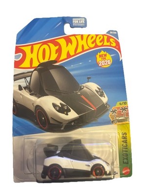 2026 HOT WHEELS PAGANI ZONDA CINQUE EXOTICARS 4/10 WHITE “TOONED