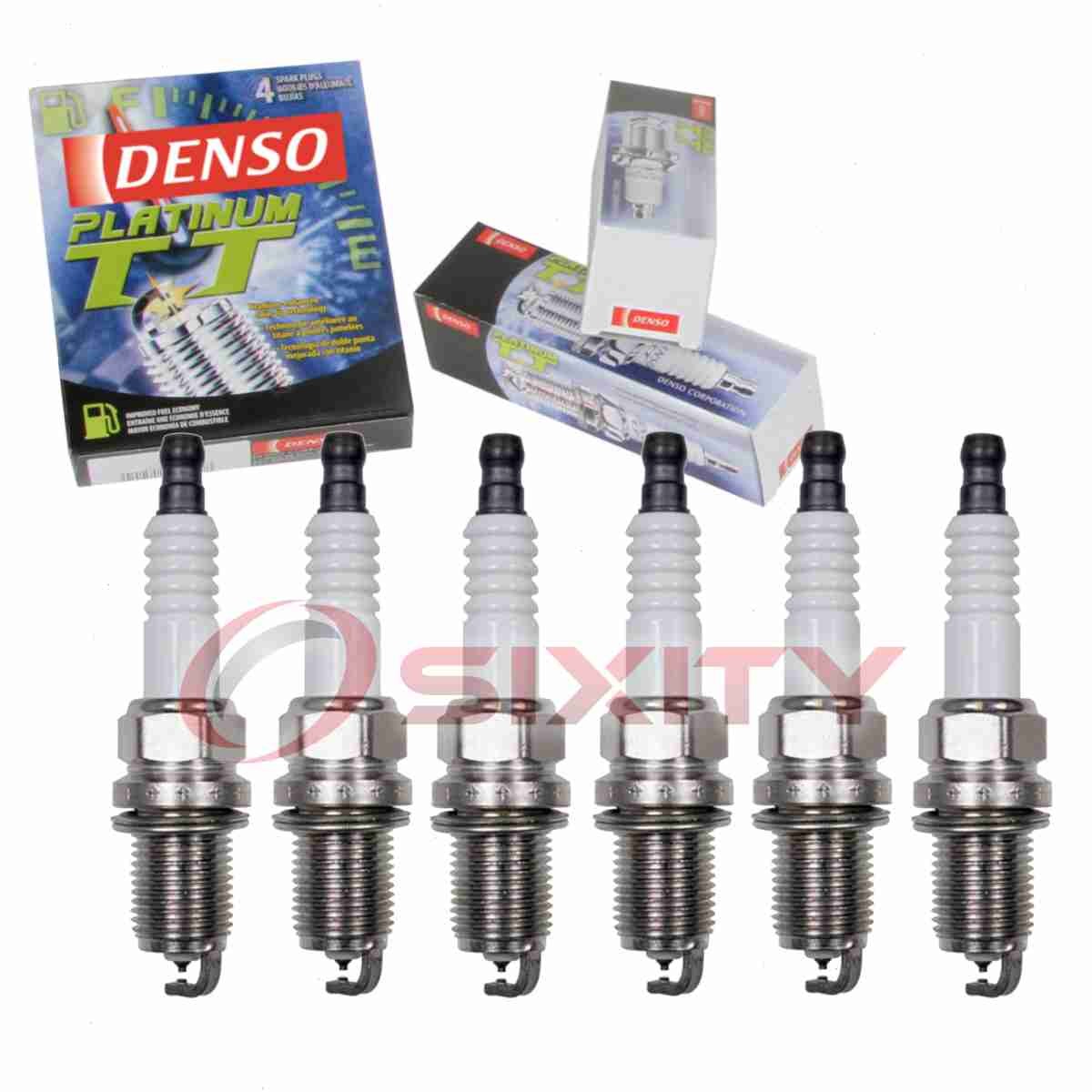 6 pc Denso Platinum TT Spark Plugs for 2004-2006 BMW X3 2.5L 3.0L L6 ql