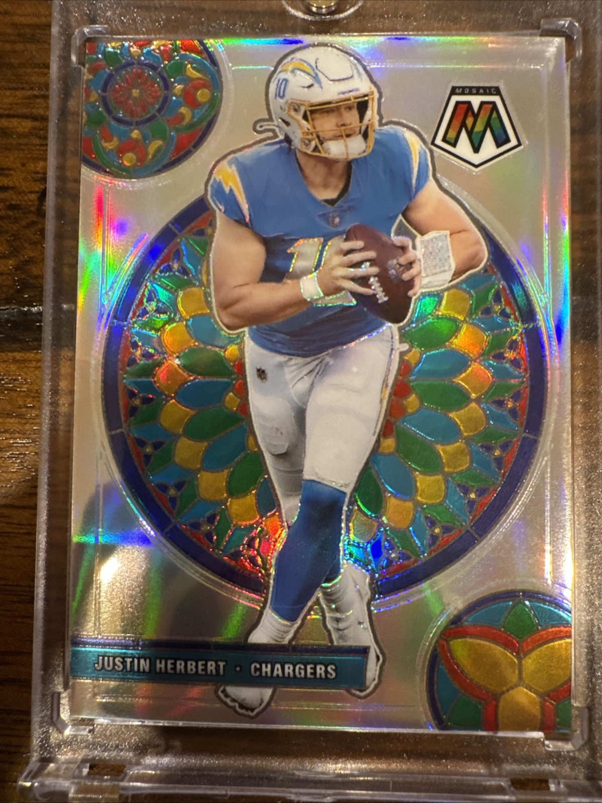 2021 Mosaic Justin Herbert Stained Glass Case Hit