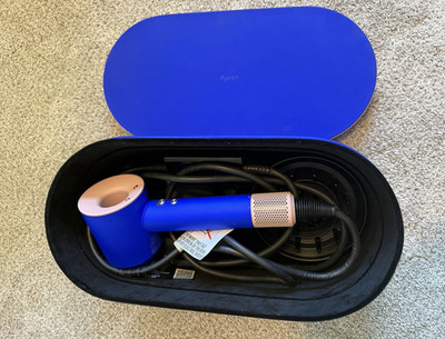Dyson Professional Hair Dryer Blue/Pink with Attachments & Storage Case