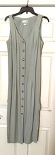 Vintage 90's Y2K Scarlett Classic Maxi Dress Button Up Front Summer Sz 13/14