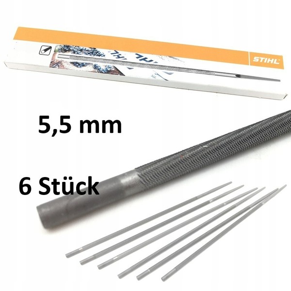 Stihl Rundfeile 5,5 Mmx200 Mm 6 StüCk 3/8 1,5 1,6 FüR Und SäGeketten 56057725506-image