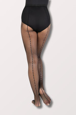 NEW Body Wrappers Adult Size L/XL Rhinestone Footed Fishnet Tights in Black A64