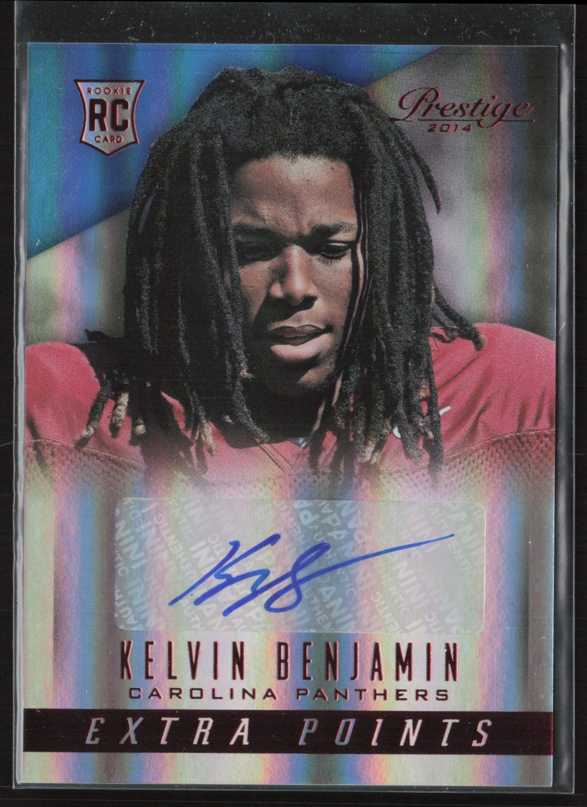 Kelvin Benjamin Panini Prestige #257 Extra Points Red-Autograph