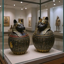 Pet Cat and Dog Urn Ancient Egyptian Pharaoh Best Resin Urn