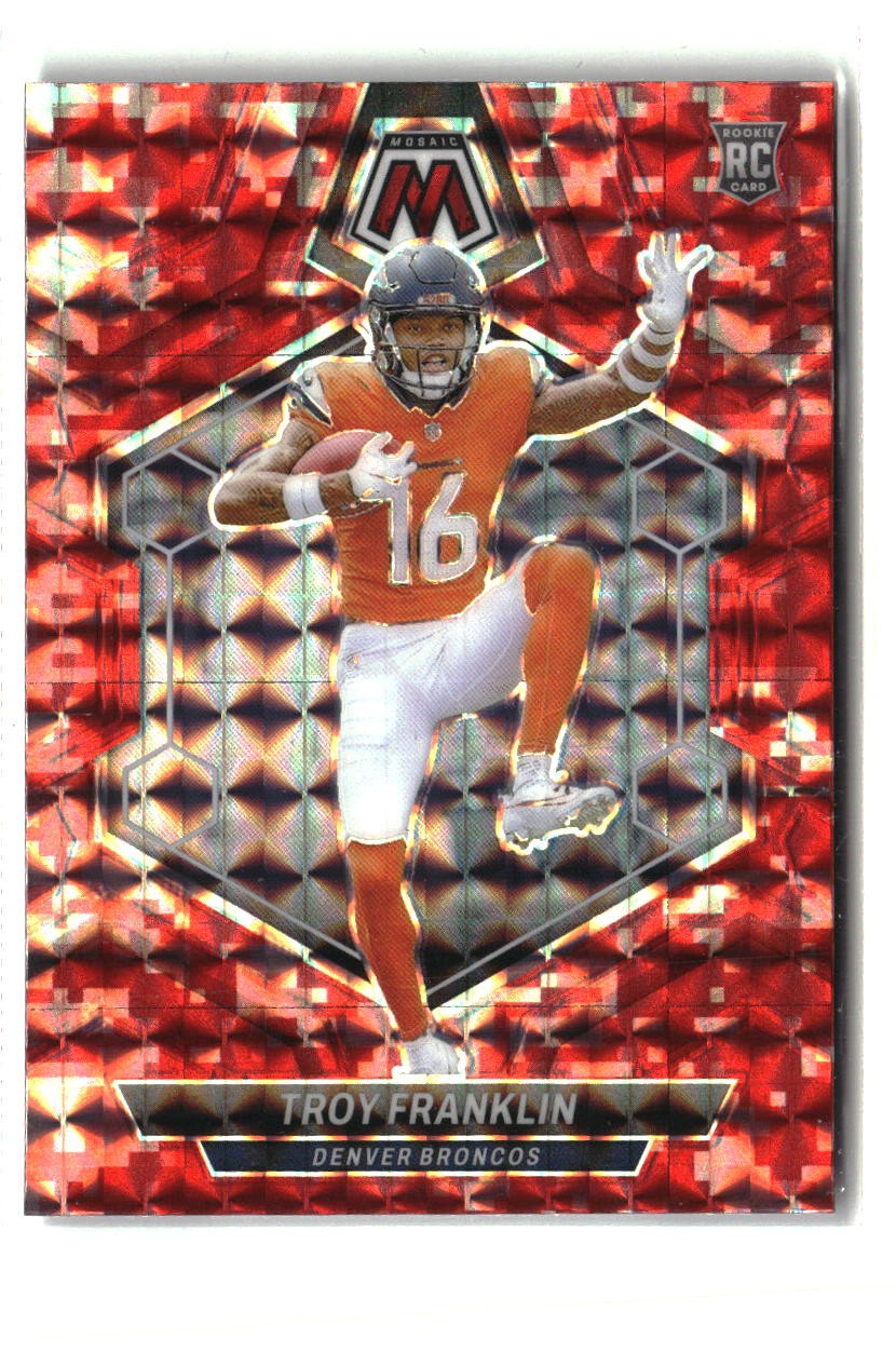 2024 Panini Mosaic #378 Troy Franklin Mosaic Camo Red