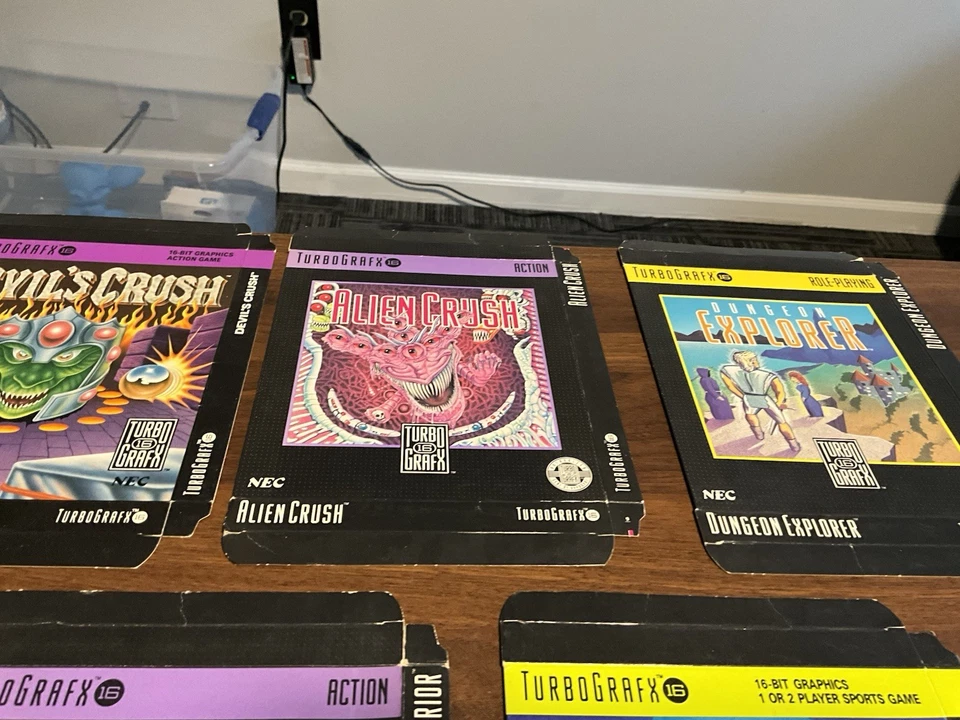 Turbo Grafx 16 Lot Of Empty Cardboard Boxes! Lot Of 5 TG16 Game Box - Image 3 of 4