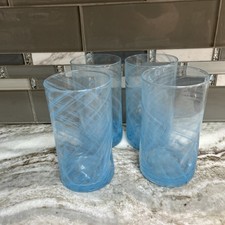 Bicchieri in vetro soffiato a mano Murano Alessandro Coppola 4 bicchieri ITALIA