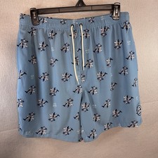 Life Is Good Swim Shorts XL Blue Graphic Print