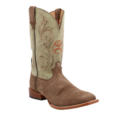 Twisted X Men's 12'' Square Toe Chocolate & Key Lime Hooey  Boot  MHY0035