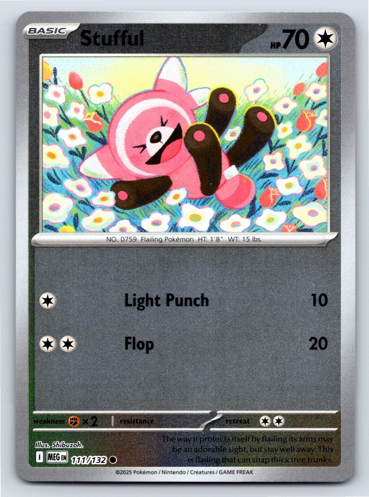 Mega Evolution - NM - Stufful 111/132 Reverse Holofoil US Seller