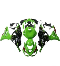 kawasaki zx6r-636 fairings 2024 - 2025 green amotopart motorcycle fairing kit