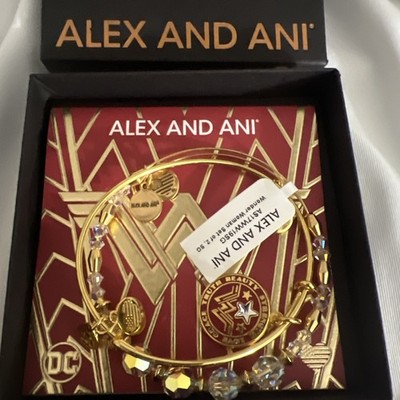 ALEX AND ANI Gold Tone Expandable WONDER WOMAN Bangles BRACELET