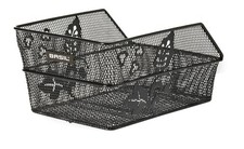 Basil Cestino ruota posteriore Cento Flower S, Nero, 31x21x9 cm a Maglie strette