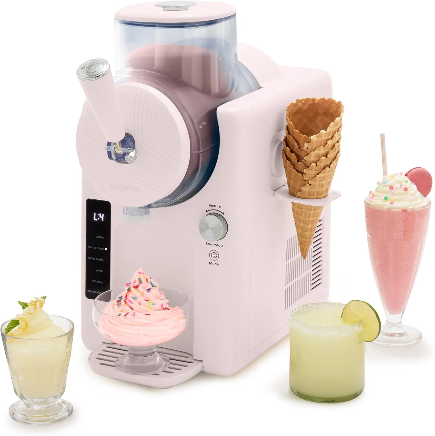 Frost Ice Cream & Slushie Maker - 6 Modes, Ready in 15 Mins, Family Size, Pink