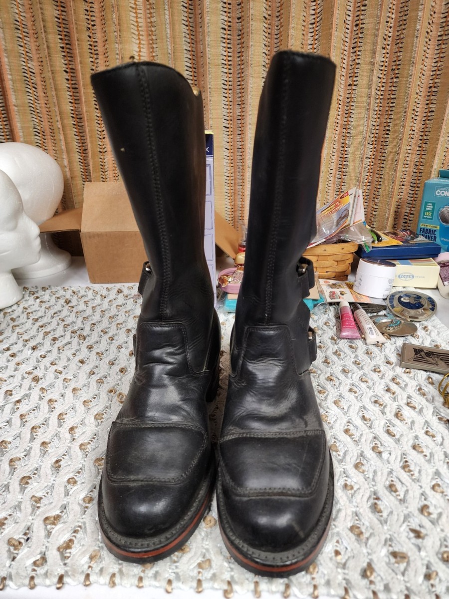 Chippewa 27862 Black Odessa Leather Euro Rally Motorcycle BOOTS