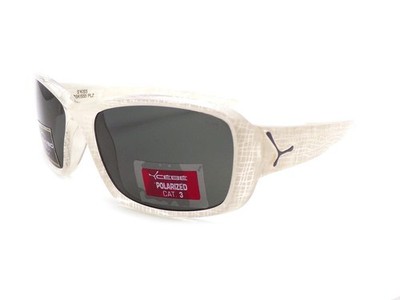 Cebe S'Kiss polarisierte Sonnenbrille glänzend weiß mit 1500 PLZ grauen Gläsern CBKISS5