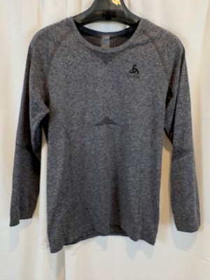 NEW Odlo Women s Sz XL Performance L/S Crewneck Gray Melange Shirt NWT $65