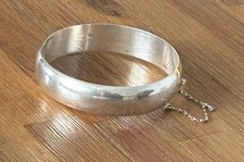 Vintage Hinged Bangle Bracelet Sterling Silver 925
