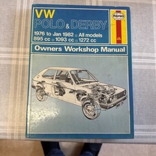 VW POLO & DERBY, 1976-82 ALL MODELS 895/1093/1272cc HAYNES WORKSHOP MANUAL